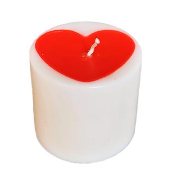 شمع استوانه قلب دار